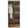 [En.Casa] ROPERO Bastheim Closet (2 portas, 1 bar, 4 compartimentos) MDF 176 x 80 x 52 cm de carvalho e efeito branco