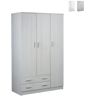 Sarmog Guarda-roupa moderno guarda-roupa quarto 3 portas 2 gavetas Mell