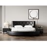 Vente Unique Cama VENTE-UNIQUE Claudian (Preto - 140x190 cm)