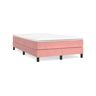 Clic N Buy Cama Boxspring com Colchão 120X200 Cm Veludo Rosa