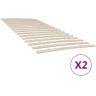 Vidaxl Estrados de Ripas com 34 Ripas 2 Pcs 90X200 Cm