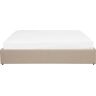 Beliani Cama de casal Dinan de Poliéster Creme 187x214x31