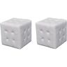 ART vidaXL Bancos em cubo 2 pcs branco