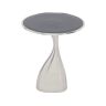 Kare Design Mesa de Apoio Spacey Silver Ø 36 cm