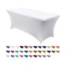 Jeiibrzui Decoração E Acessórios Toalhas De Mesa De 8 Pés Brancas Abccanopy Spandex Mesa Retangular De 4 Pés Casa Capa De Mesa Elástica Capa De Mesa