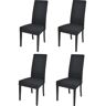 T M C S Conjunto de 4 Cadeiras Chiara (Preto - 99x46x55 cm - Madeira)