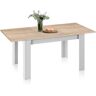 Duehome Mesa de jantar extensível Danna Blanco Artik (Branco Mate) - Carvalho Canadense 190 x 78 x cm