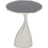 Kare Design Mesa de Apoio Spacey Silver Ø 36 cm