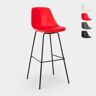 Superstool Banqueta alta de metal para balcão de cozinha com almofada de design moderno Willis