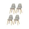 S/marca Conjunto de 2 Cadeiras de Refeição Sacha Cinzento 48 x 55 cm