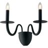 Luce Ambiente E Design Arandela Armstrong em Metal Preto com Duas Luzes