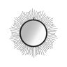 S/marca Espelho de Parede Raios de Sol 80 cm Preto