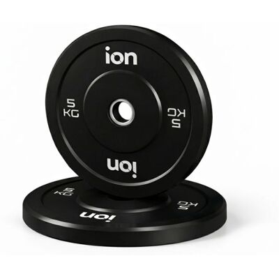 ION fitness Disco Olímpico Bumper Preto - 5kg (GLP019-5kg) ION fitness Disco Olímpico Bumper Preto - 5kg (GLP019-5kg)