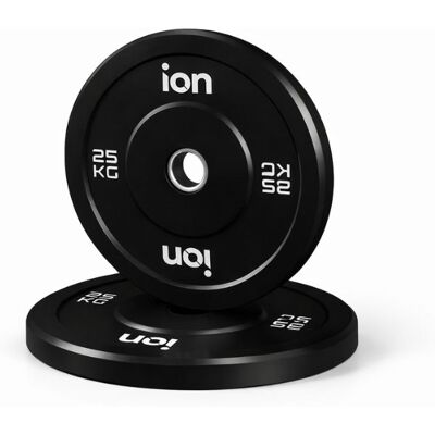 ION fitness Disco Olímpico Bumper Preto - 25kg (GLP019-25kg) ION fitness Disco Olímpico Bumper Preto - 25kg (GLP019-25kg)