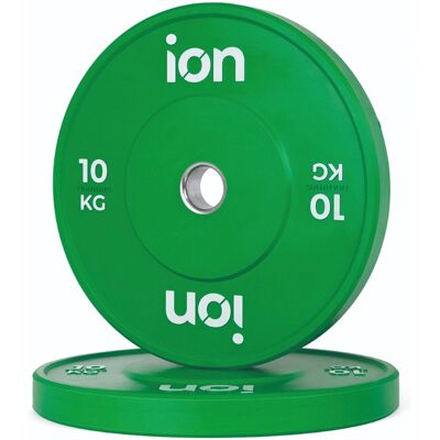 ION fitness Disco Olímpico Bumper Easy Grip - 10kg (GLP021-10kg) ION fitness Disco Olímpico Bumper Easy Grip - 10kg (GLP021-10kg)