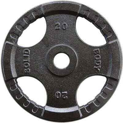 Body-Solid Tools Disco olímpico em ferro com agarres Body-Solid preto - 20kg (OPTK20) Body-Solid Tools Disco olímpico em ferro com agarres Body-Solid preto - 20kg (OPTK20)