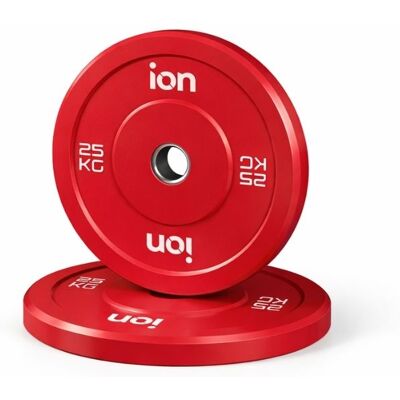 ION fitness Disco Olímpico Bumper Color Line - 25kg (GLP021-25kg) ION fitness Disco Olímpico Bumper Color Line - 25kg (GLP021-25kg)