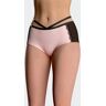 IMPETUS Cueca Hipster com detalhes em renda ROSA (L)