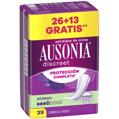 Absorventes Discreet Ausonia para incontinência normal - 26 unidades Absorventes Discreet Ausonia para incontinência normal - 26 unidades