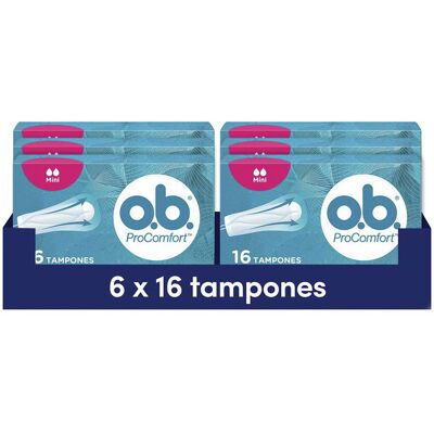 O.B. ProComfort Mini Tampões - Proteção Discreta para Fluxo Leve O.B. ProComfort Mini Tampões - Proteção Discreta para Fluxo Leve