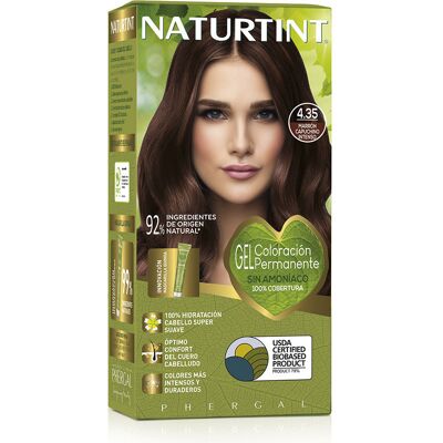 Naturtint 4.35 Marrom Capuccino Intenso Sem Amônia - Tinta de Cabelo Naturtint 4.35 Marrom Capuccino Intenso Sem Amônia - Tinta de Cabelo