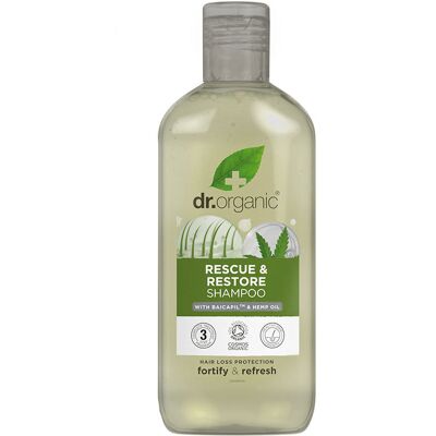 Shampoo Resgate e Restauração de Óleo de Cânhamo de Dr. Organic Shampoo Resgate e Restauração de Óleo de Cânhamo de Dr. Organic