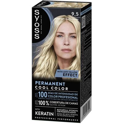 Syoss Permanent Cool Color #9.5-Rub Muy Claro Ceniza Syoss Permanent Cool Color #9.5-Rub Muy Claro Ceniza