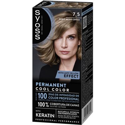 Syoss Permanent Cool Color #7.5-Rubio Medio Ceniza Syoss Permanent Cool Color #7.5-Rubio Medio Ceniza