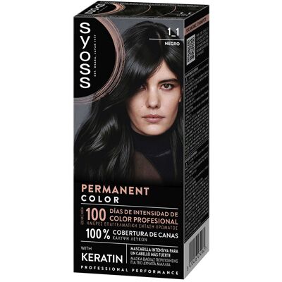 Syoss Permanent Color #1.1-Negro Syoss Permanent Color #1.1-Negro