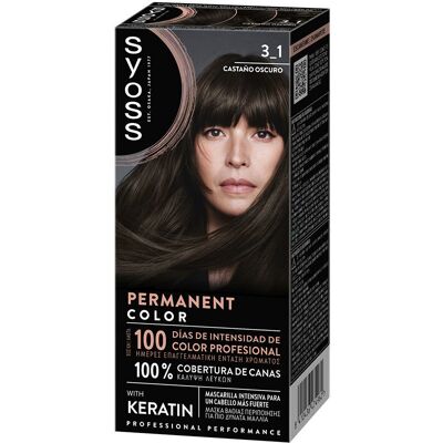 Syoss Permanent Color #3.1-Castaño Oscuro Syoss Permanent Color #3.1-Castaño Oscuro