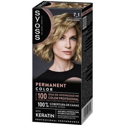 Syoss Permanent Color #7.1-Rubio Medio Syoss Permanent Color #7.1-Rubio Medio
