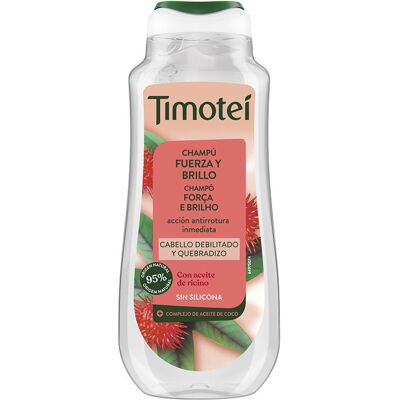 Shampoo Força e Brilho Timotei com Óleo de Rícino e Coco para Cabelos Fracos e Quebradiços 300 ml Shampoo Força e Brilho Timotei com Óleo de Rícino e Coco para Cabelos Fracos e Quebradiços 300 ml