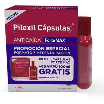 Pilexil Forte Max cápsulas antiqueda + shampoo 2 unidades Pilexil Forte Max cápsulas antiqueda + shampoo 2 unidades