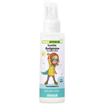 Nosa Attack loción antipiojos dimeticona sin olor 100 ml Nosa Attack loción antipiojos dimeticona sin olor 100 ml