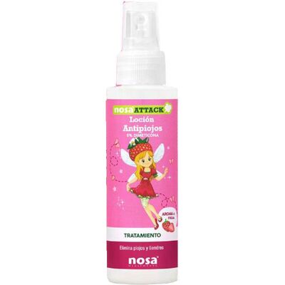 Nosa Attack loción antipiojos dimeticona fresa 100 ml Nosa Attack loción antipiojos dimeticona fresa 100 ml