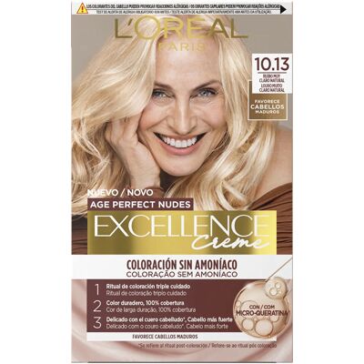 L'Oréal París Excellence Creme coloración sin amoníaco con micro-queratina #10.13-Rubio muy Claro Natural L'Oréal París Excellence Creme coloración sin amoníaco con micro-queratina #10.13-Rubio muy Claro Natural