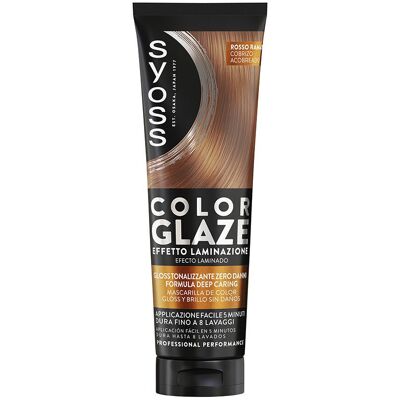 Syoss Color Glaze máscara de cor fosca com efeito laminado #Cobre Syoss Color Glaze máscara de cor fosca com efeito laminado #Cobre