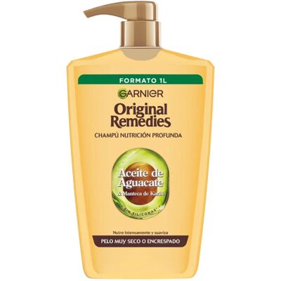 Garnier Shampoo de abacate e karité Original Remedies 1000 ml Garnier Shampoo de abacate e karité Original Remedies 1000 ml