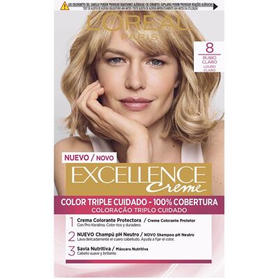 L'Oréal París Excellence Creme tinte #8 rubio claro L'Oréal París Excellence Creme tinte #8 rubio claro