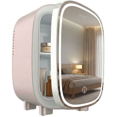Cecotec Refrigerador de cosméticos Coolingbeauty 4000 com espelho rosa, 1 unidade Cecotec Refrigerador de cosméticos Coolingbeauty 4000 com espelho rosa, 1 unidade