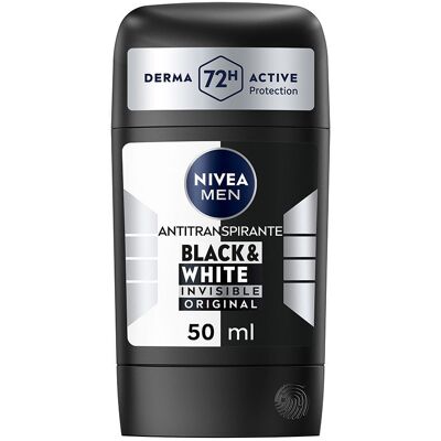 Nivea desodorante em bastão Men Black & White Invisible Original 50 ml Nivea desodorante em bastão Men Black & White Invisible Original 50 ml
