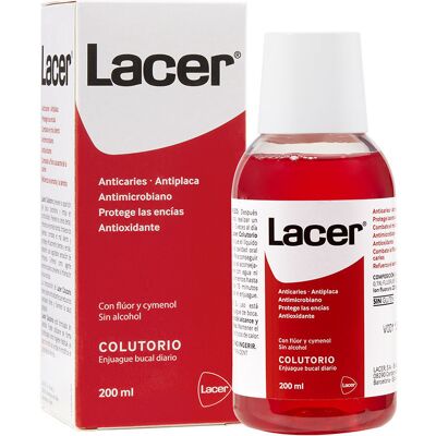 Enxaguante bucal Lacer - Creme com flúor - 200ml Enxaguante bucal Lacer - Creme com flúor - 200ml