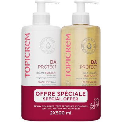 Topicrem Da Protect Bálsamo Emoliente 500 Ml + Gel De Limpeza 500 Ml Pack 2 un. Topicrem Da Protect Bálsamo Emoliente 500 Ml + Gel De Limpeza 500 Ml Pack 2 un.