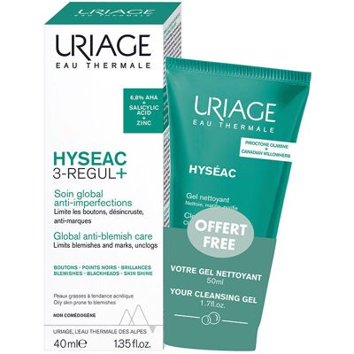 Kit de Cuidados para Pele Oleosa e Propensa a Acneia Hyseac 3-Regul+ Uriage Kit de Cuidados para Pele Oleosa e Propensa a Acneia Hyseac 3-Regul+ Uriage