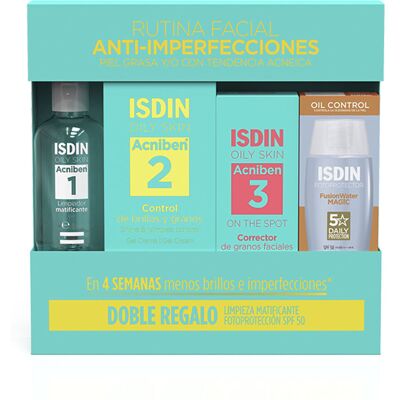 Isdin Acniben Shine And Bemish Control - Estojo Com 4 Peças Isdin Acniben Shine And Bemish Control - Estojo Com 4 Peças