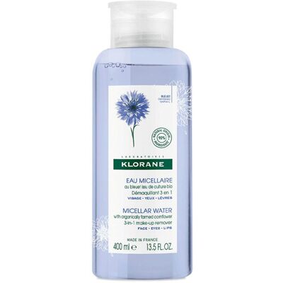 Klorane Água micelar de limpeza orgânica de centáurea 400 ml Klorane Água micelar de limpeza orgânica de centáurea 400 ml