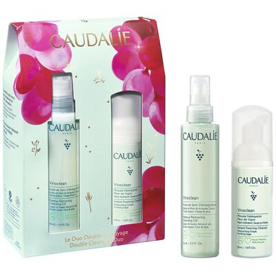 Caudalie Estojo de limpeza dupla Vinoclean 2 peças Caudalie Estojo de limpeza dupla Vinoclean 2 peças