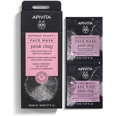 Apivita Máscara facial de limpeza suave Express Beauty com argila rosa 2 x 8 ml Apivita Máscara facial de limpeza suave Express Beauty com argila rosa 2 x 8 ml