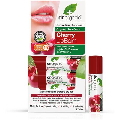 Dr. Organic Bálsamo labial Aloe Vera E Cereja SPF15 5,7 gr Dr. Organic Bálsamo labial Aloe Vera E Cereja SPF15 5,7 gr