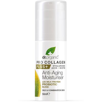 Dr Organic Pro Collagen Plus Anti-Aging Moisturiser with Milk Protein Pro Biotic Blend Dr Organic Pro Collagen Plus Anti-Aging Moisturiser with Milk Protein Pro Biotic Blend